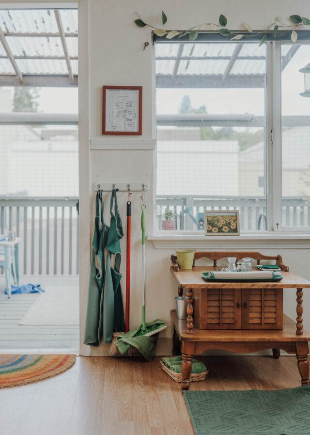 A quiet corner of the toddler-transition classroom