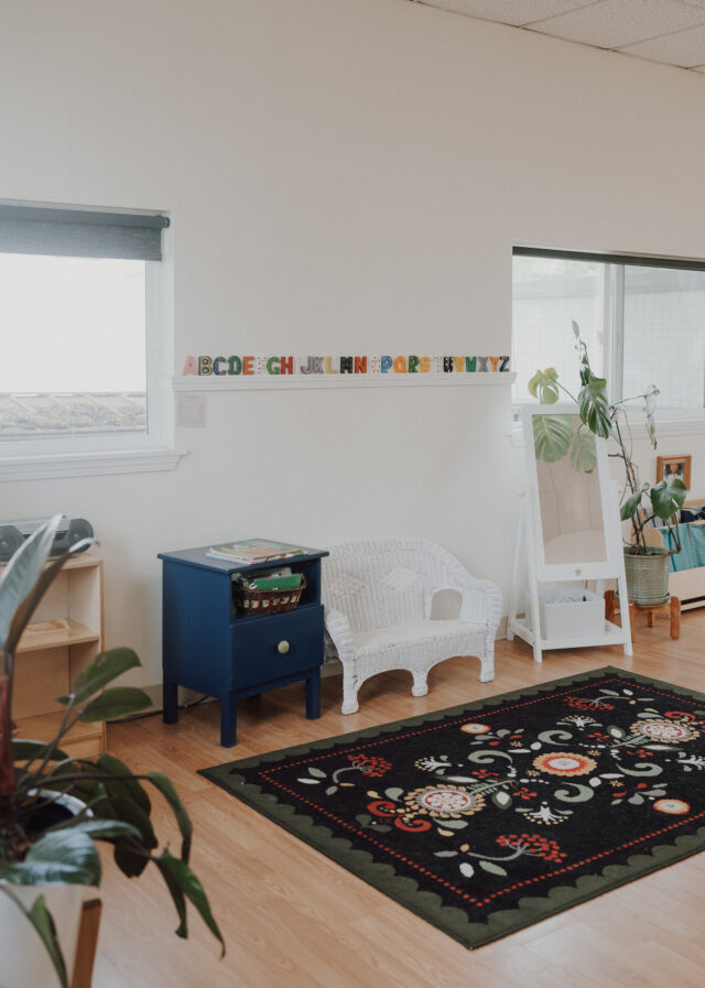 A quiet corner of the toddler-transition classroom