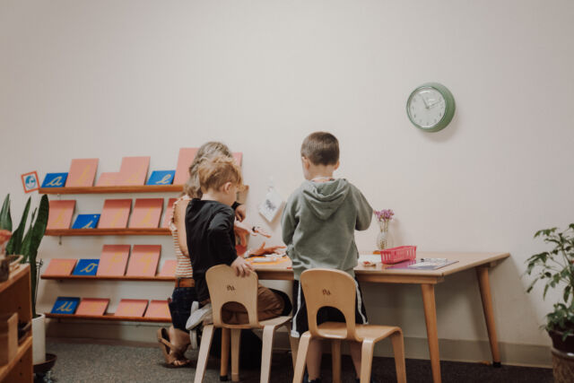 Working with sandpaper letters