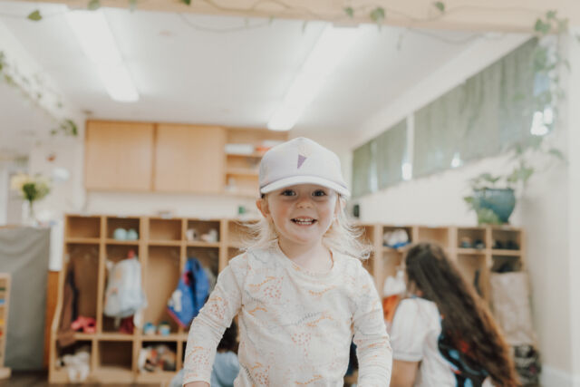 A smile from the cubby bench