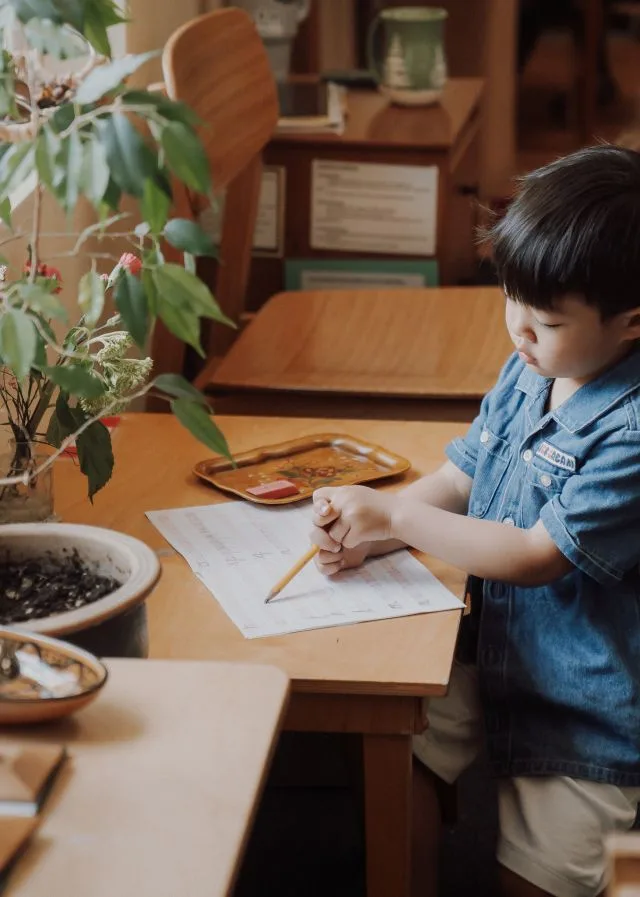 Writing practice among the plants