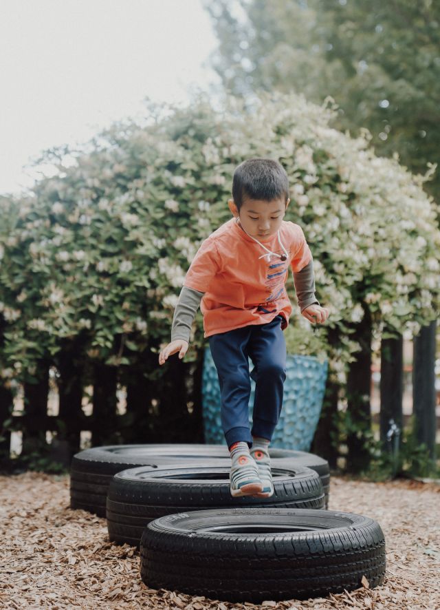 Leaping across the tire path